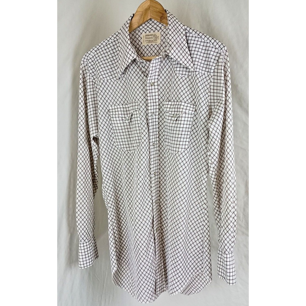 Bronco Westerns‎ Cowboy Shirt Pearl Snaps Vintage